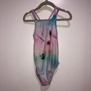 𝅺5 for $10 Girl's Place Unicorn one piece bathing suit Size XS